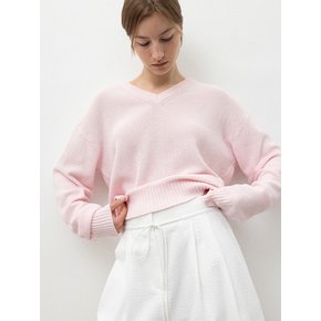 V-Neck Pullover_Baby Pink