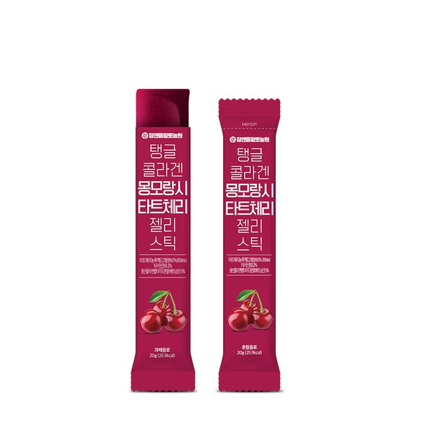 [3+1][저분자 펩타이드 1000mg]탱글 콜라겐 몽모랑시 타트체리 젤리 스틱 20g X 15포 1박스