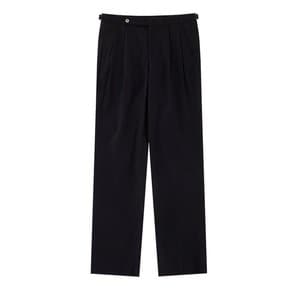 Essential Gaberdine cotton 2Pleats relaxed chino (Navy)