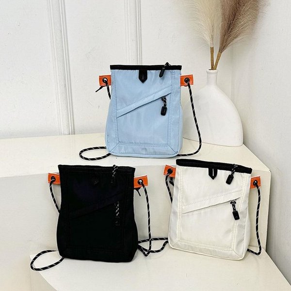 [옷자락] 남녀공용 안전수납 스트링 경량 컬러 미니 크로스백