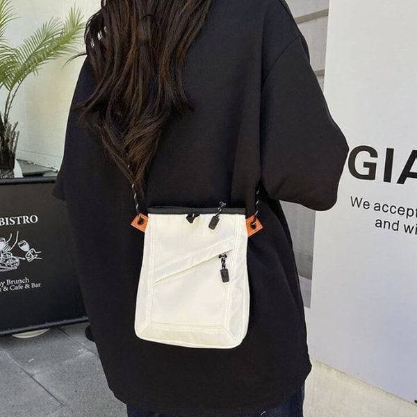 [옷자락] 남녀공용 안전수납 스트링 경량 컬러 미니 크로스백