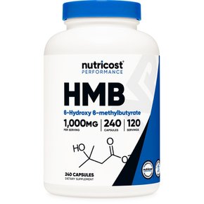 뉴트리코스트  HMB  B-하이드록시  B-메틸뷰티레이트  1000mg  240캡슐