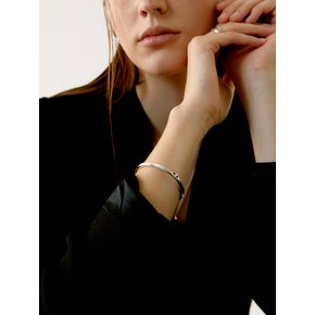 Half&Half Bangle(S)_Silver