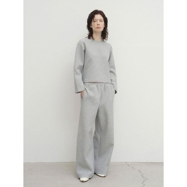 코어 쿠션 와이드 밴딩 팬츠