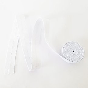 단추구멍 허리고무밴드 흰색 20mm 2마