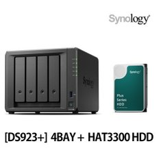 시놀로지 Synology DS923+ NAS 4베이 [8TB] [4TB×2] Synology HAT3300 /정식판매점