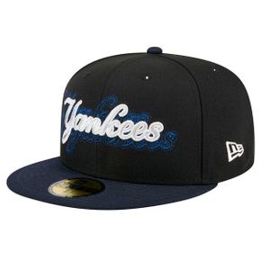 [해외] 1108973 뉴에라 모자 MLB [뉴욕 양키스] Shadow Stitch 59FIFTY Fitted Hat - Black