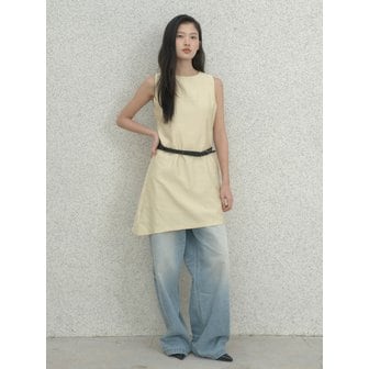 더엔엘 Unbalanced poin Dress - [Yellow]