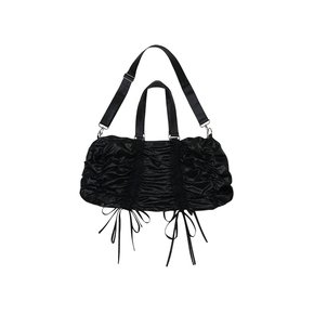 LACE SHOULDER BAG black