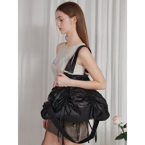 LACE SHOULDER BAG black