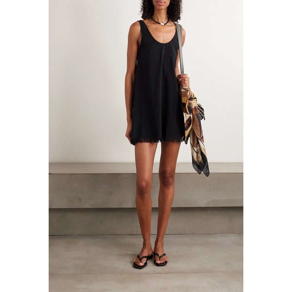 스타우드 틸리 프린지 코튼 거즈 미니 원피스 46376663162985455