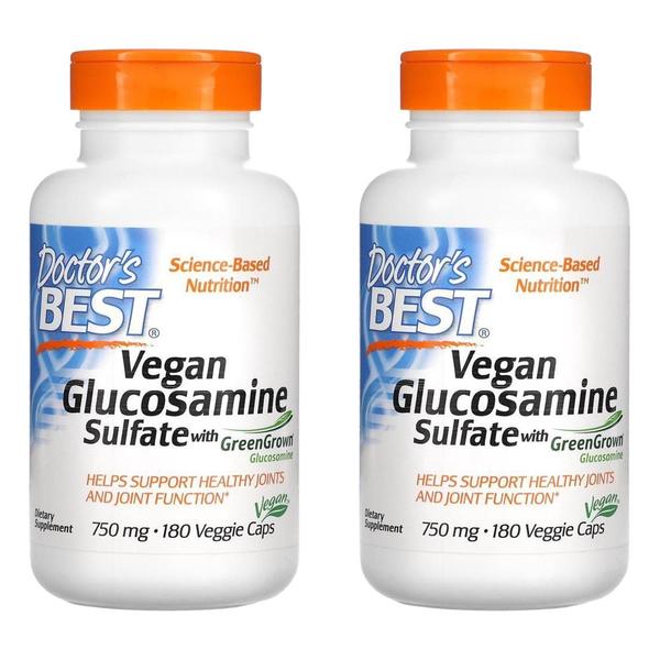 Doctor`s Best 닥터스베스트 비건 글루코사민 설페이트 그린그로우 750mg 180캡슐 2팩