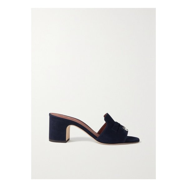 서머 참 장식 스웨이드 뮬 네이비 23471478576216856