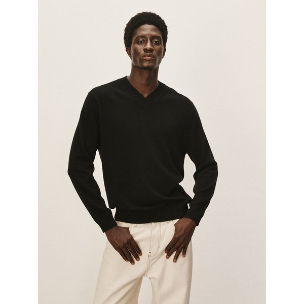 100% 캐시미어[Murray Allan]V-neck pullover_M43MPU041BK