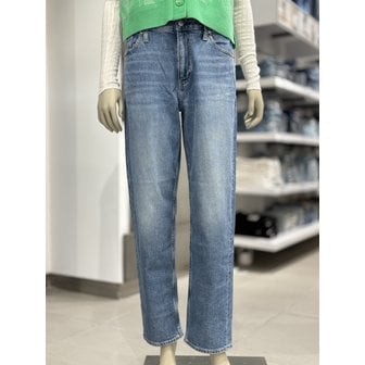 Calvin Klein Jeans [여주점] [캘빈클라인(CK)] 여성 90s 스트레이트 핏 미드 블루 데님 팬츠 (J221701-1A4)