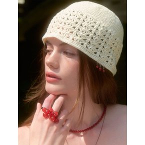 Gems Hand-knitted Summer Beanie (L242MCP090)