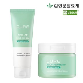 큐어 피토그린 토너패드+리알로에 수딩젤 150ml