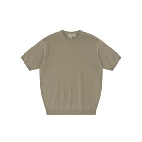 Essential knit round neck (Beige)