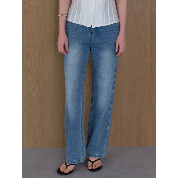 베이직 스트레이트 데님 딥블루 BE052