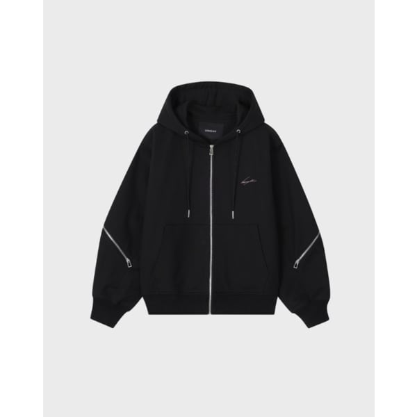 [파주점] [송지오우먼] 미러드 유스 엠브로이드 집업 블랙 WI2TS906BK