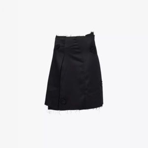 이스퀘어 5464921 SONG FOR THE MUTE Daisy crochet-flower pleated wool-drill mini skirt