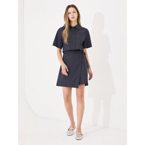 Cut-out Shirts Wrap Dress_DK-NAVY (SA4OPN1_47)