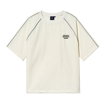 5252 BY O!Oi BOLD LOGO NYLON T-SHIRT _CREAM