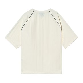 BOLD LOGO NYLON T-SHIRT _CREAM