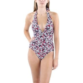 5443338 Tommy Hilfiger Womens Printed Tummy Control One-Piece Swimsuit