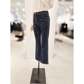 [파주점] [더아이잗컬렉션]슬림 핏 미드라이즈 인디고 데님 팬츠 CR4A0SL241