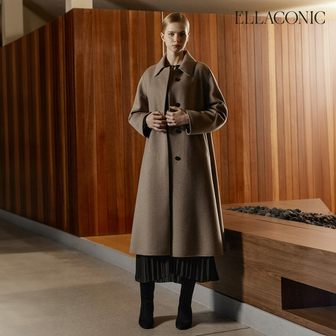 ELLACONIC [미리주문10할인]  엘라코닉  캐시미어울 핸드메이드 롱 코트 (25FW)