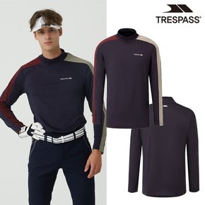 [트레스패스 골프] 남성 터틀넥 웜 기모티셔츠 다크네이비
