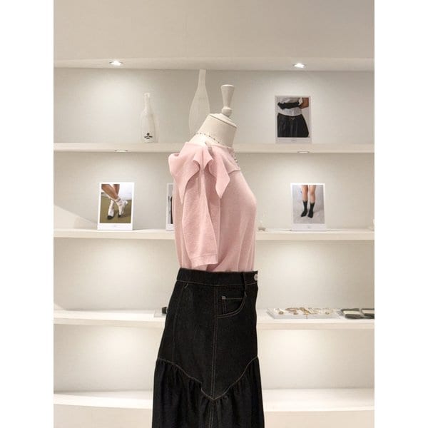 [여주점] 여성 오프넥 반팔 니트 (L262KSK035)