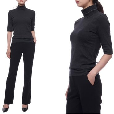 브루넬로쿠치넬리 24FW 여성 모닐리 터틀넥 반팔티셔츠 (M0TC8EL504 C055 24F)