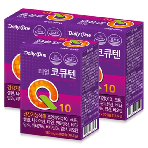 데일리원 리얼 코큐텐 550mg X 30캡슐 3통