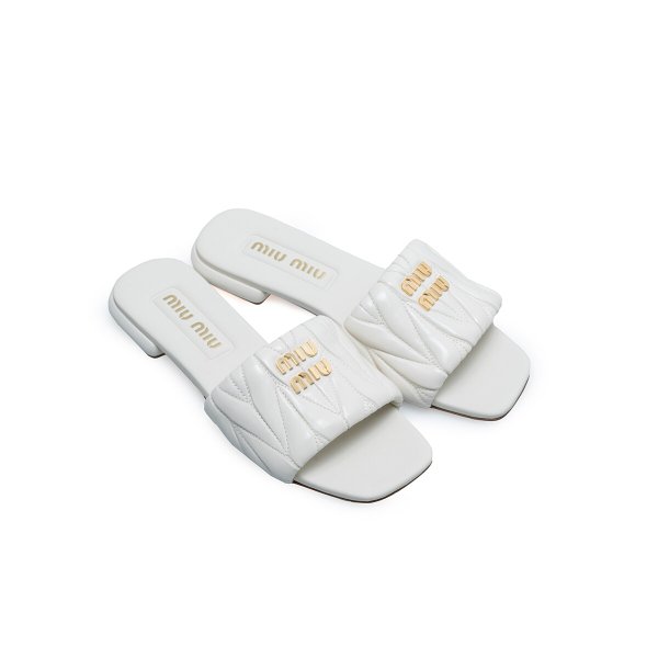 마테라쎄 나파 가죽 슬라이드 화이트 5XX605-88T-F0009