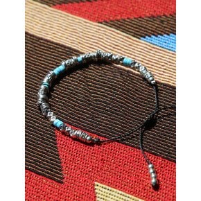 silver & turquoise beads bracelet