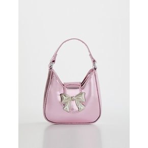 GLOSSY RIBBON MINI BAG _ PINK