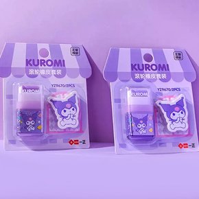 산리오 쿠로미 롤러 지우개 / kuromi 청소지우개