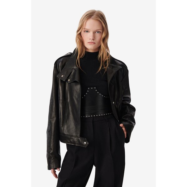 [여주점] [이로] 여성 DAHLA 가죽 자켓 IOJLS25101BKX