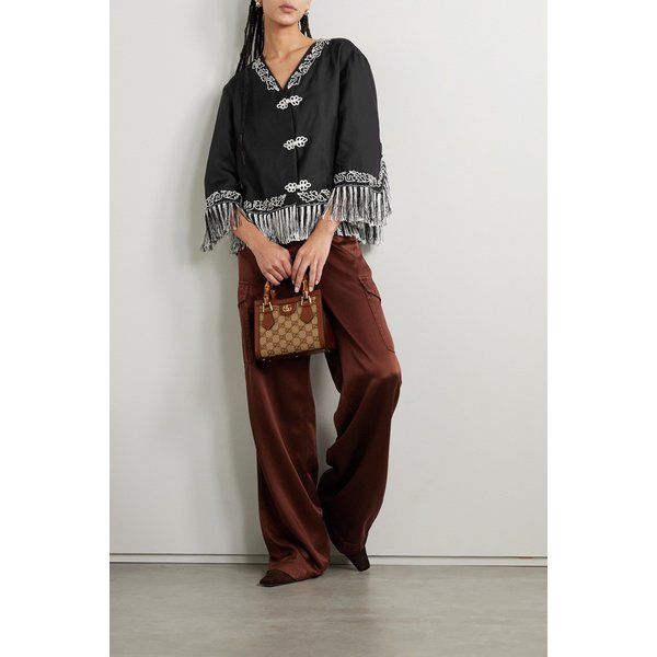 보디 그르니에 프린지 자수 실크 트윌 재킷 1647597311240789