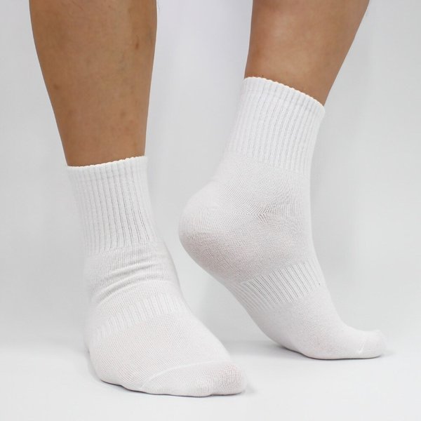 데일리 화이트 무지 중목 양말 남자 여자 5켤레 세트 기본 학생용