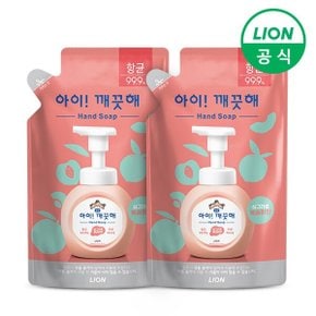 아이깨끗해 촉촉한 모이스처 핸드워시 복숭아향 200ml 리필 2개