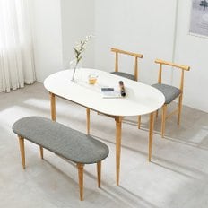 에덴 화이트 원형 원목식탁 카페테이블 식탁테이블 1200
