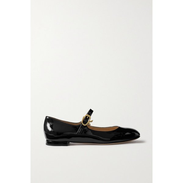 페이턴트 가죽 메리 제인 플랫 블랙