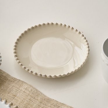 코스타노바 펄 크림 17cm 브래드접시