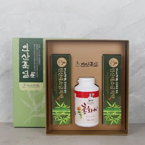 9회 자죽염사용 국산 100% 토종 홍화씨환 200g +인산소금치약 160gX2개 선물세트