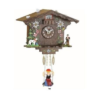  독일 뻐꾸기 시계 괘종시계 Trenkle Kuckulino 블랙 Forest Clock Swiss House with 쿼츠Movemen