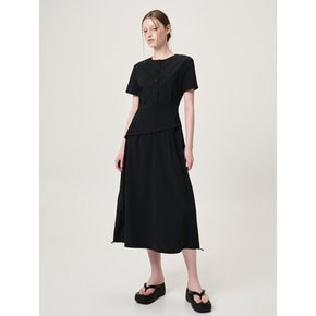 Layered Wrap dress, Black