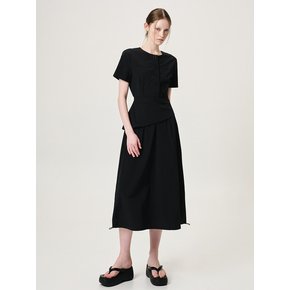 Layered Wrap dress, Black